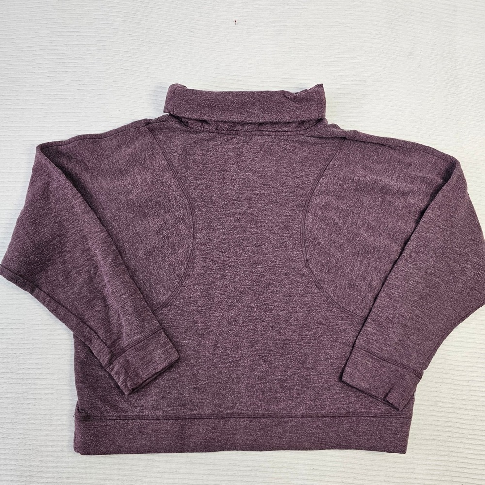 Avia Womens XL Purple Heathered Funnel Neck Pullover Sweatshirt Activewear Top - Picture 5 of 5
